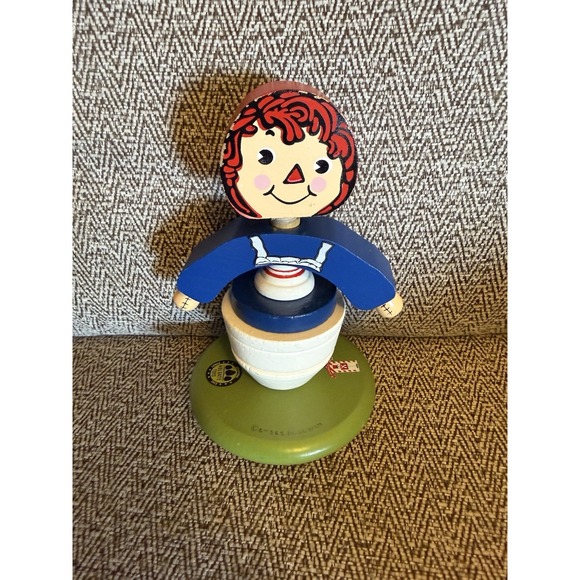 Holgate Other - Holgate Toy Town Museum 2008 Signed Raggedy Ann Wooden Toy Joni Gauelle‎